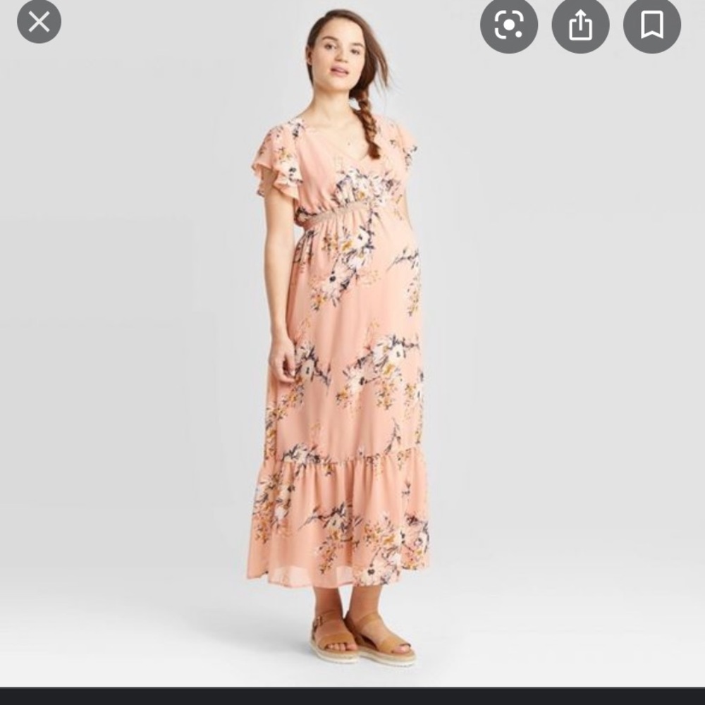 Ingrid and Isabel floral maternity dress